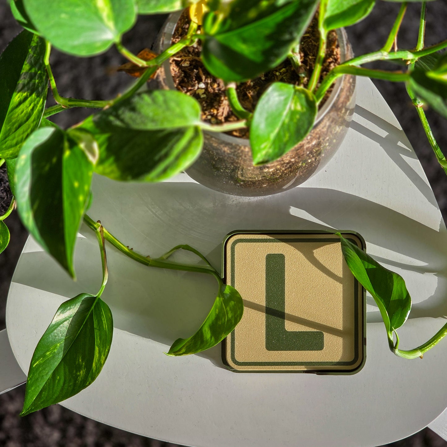 LetterLink Coaster Set - Personalised Square Letter Coasters