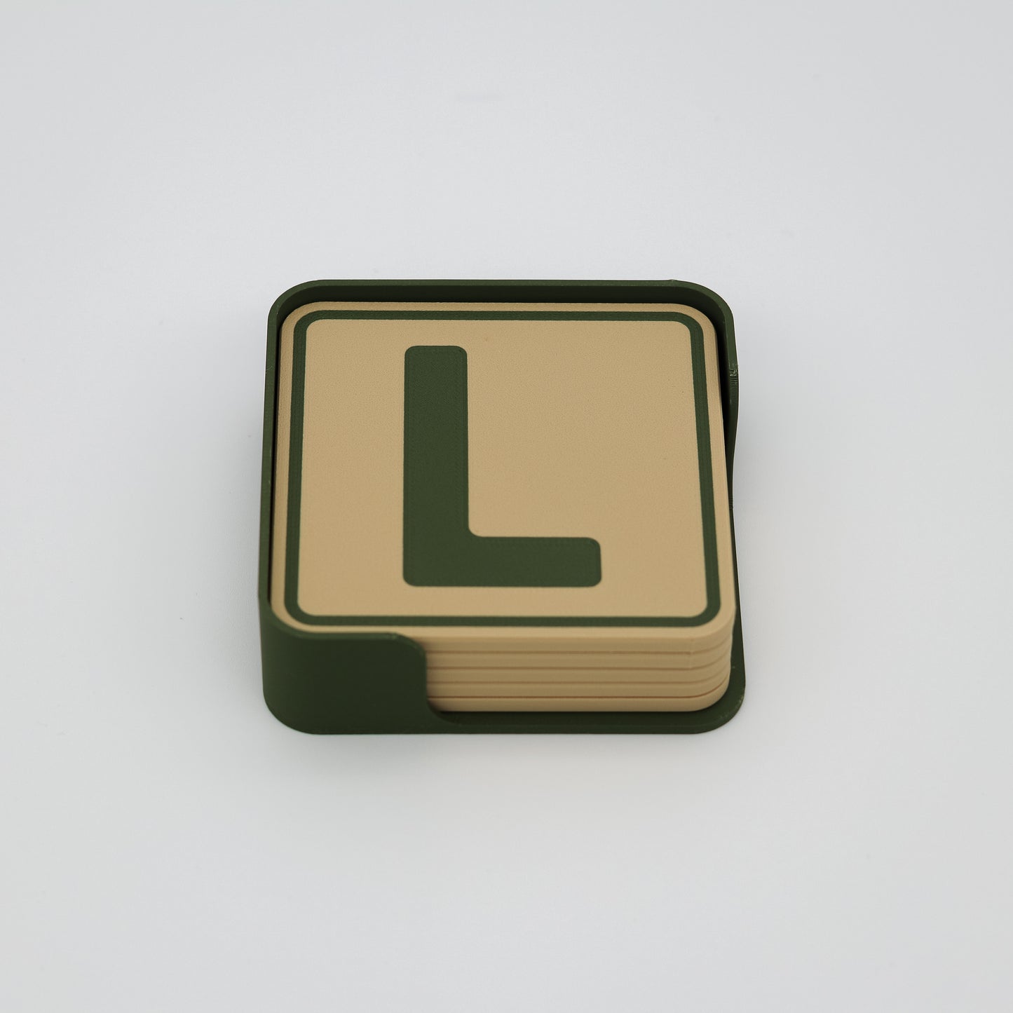 LetterLink Coaster Set - Personalised Square Letter Coasters