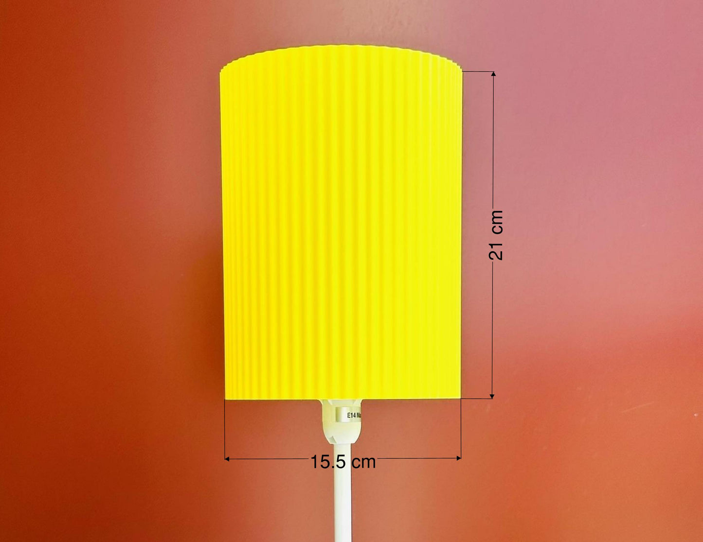 Corrugated cylindrical lamp shade