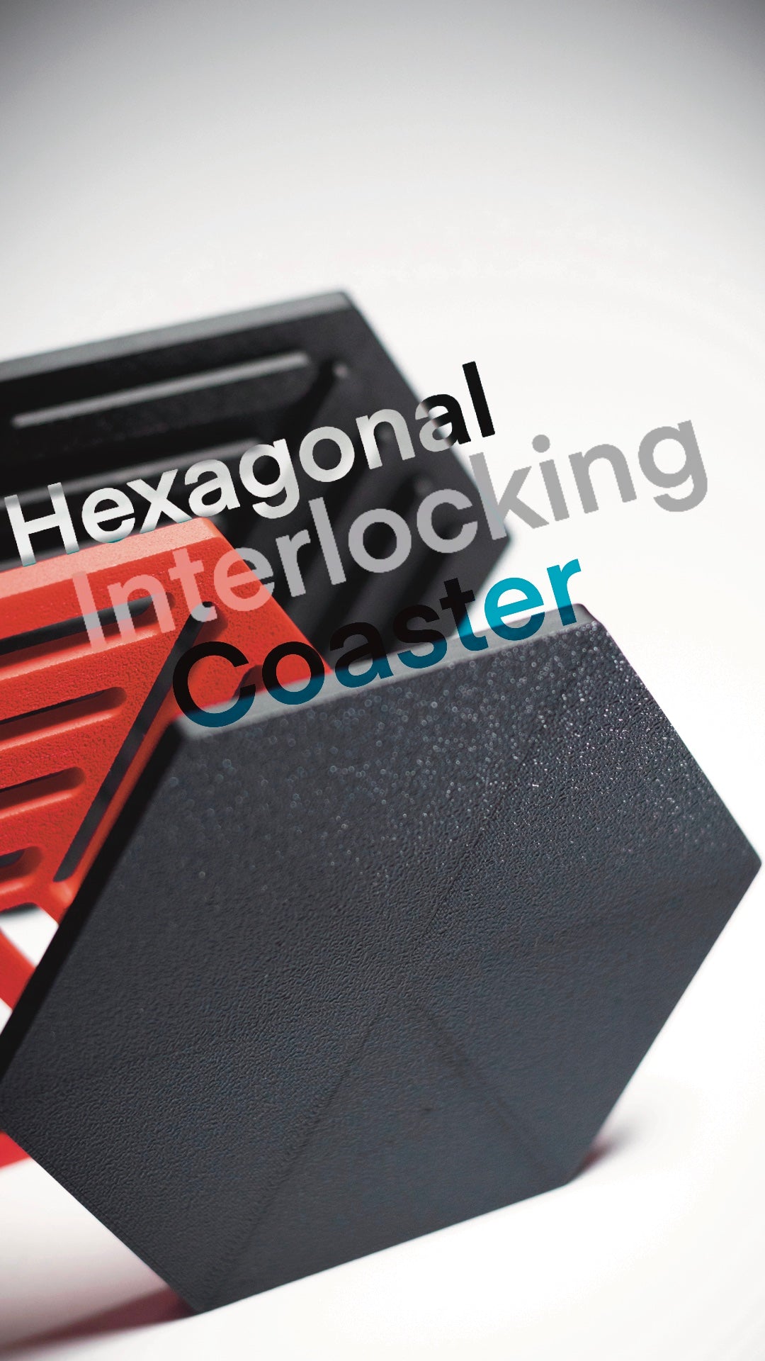 Hexagonal Interlocking Coaster Set – Space-Saving & Stylish